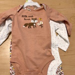 Carters baby girl 3 piece pant set. Size 3 months. Never used, no tag.